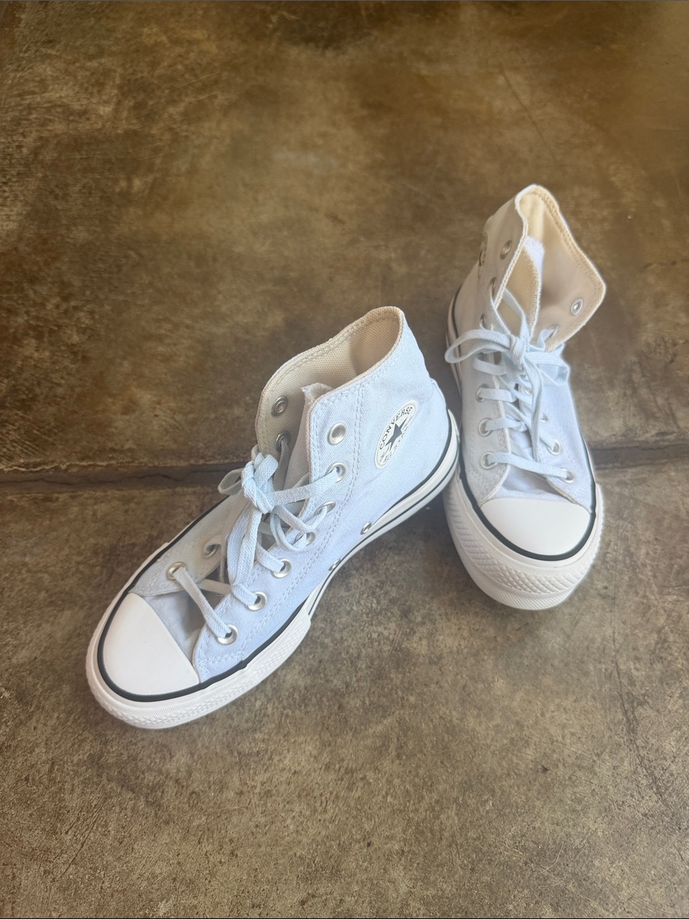 Converse Platform High Top Sneakers - Pale Blue and White - Picture 9 of 9